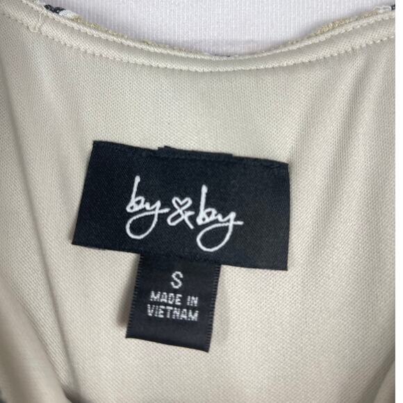 By & By Striped Jumpsuit Tan Beige NWT Size Women's Small - Picture 7 of 7